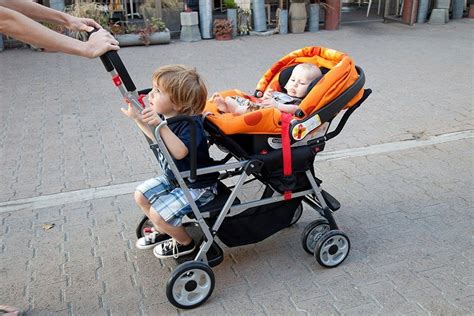 Stylish, Sleek, and Small Enough for an Overhead Locker. . Best double stroller for infant and toddler